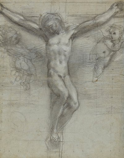 A Study of Christ on the Cross with Two Angels by Federico Barocci